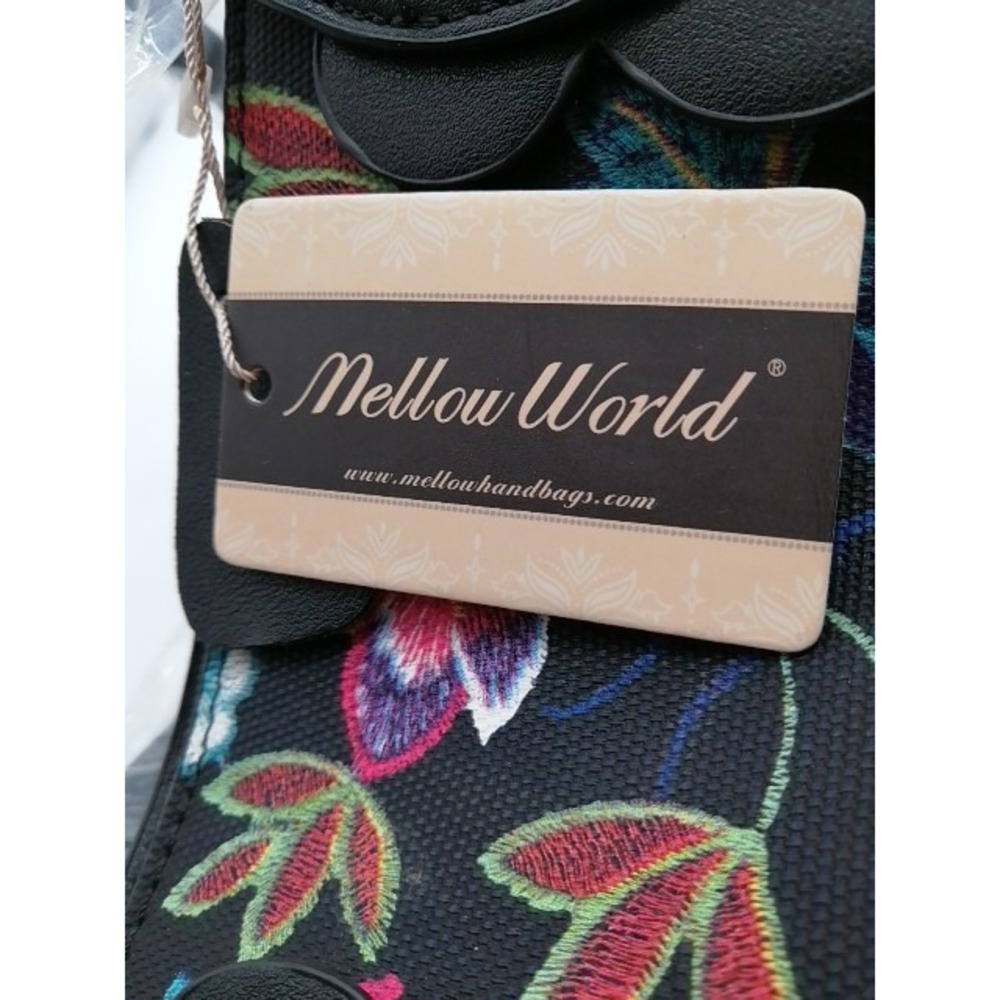Mellow World Handbag Womens Multicolor Floral XL Zip Close Double Handle NEW‎ - Picture 5 of 7
